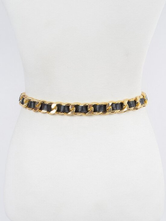 Faux Leather Oversized Chain Belt main image 6